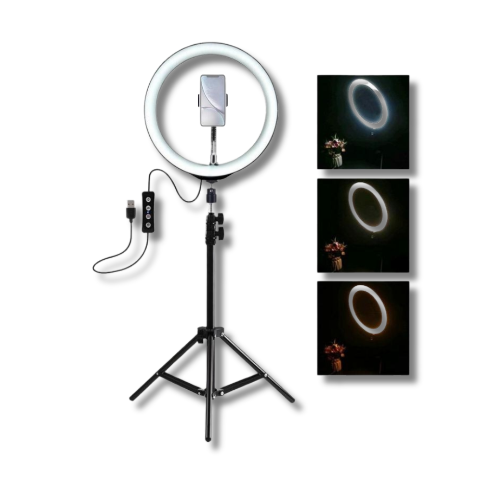 ARO DE LUZ SELFIE 10 CON TRIPODE AJUSTABLE