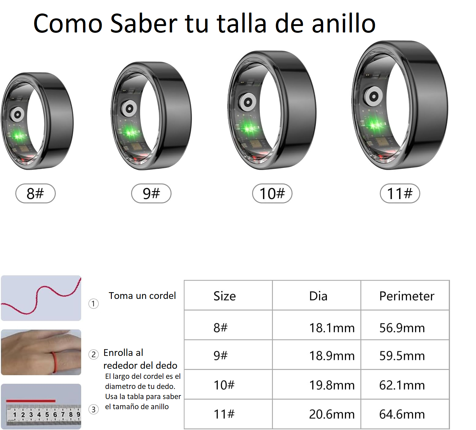 anillo talla